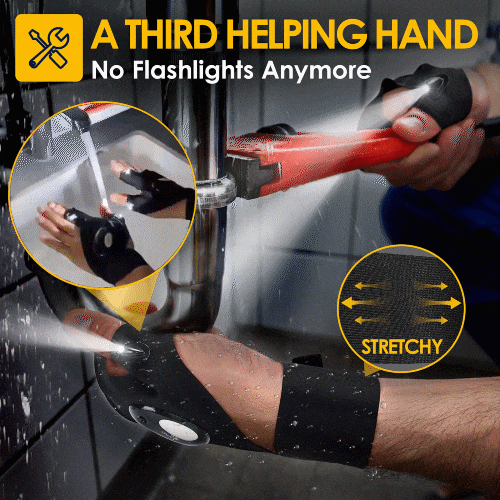 LED Flashlight Work Gloves