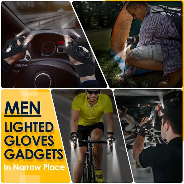 LED Flashlight Work Gloves