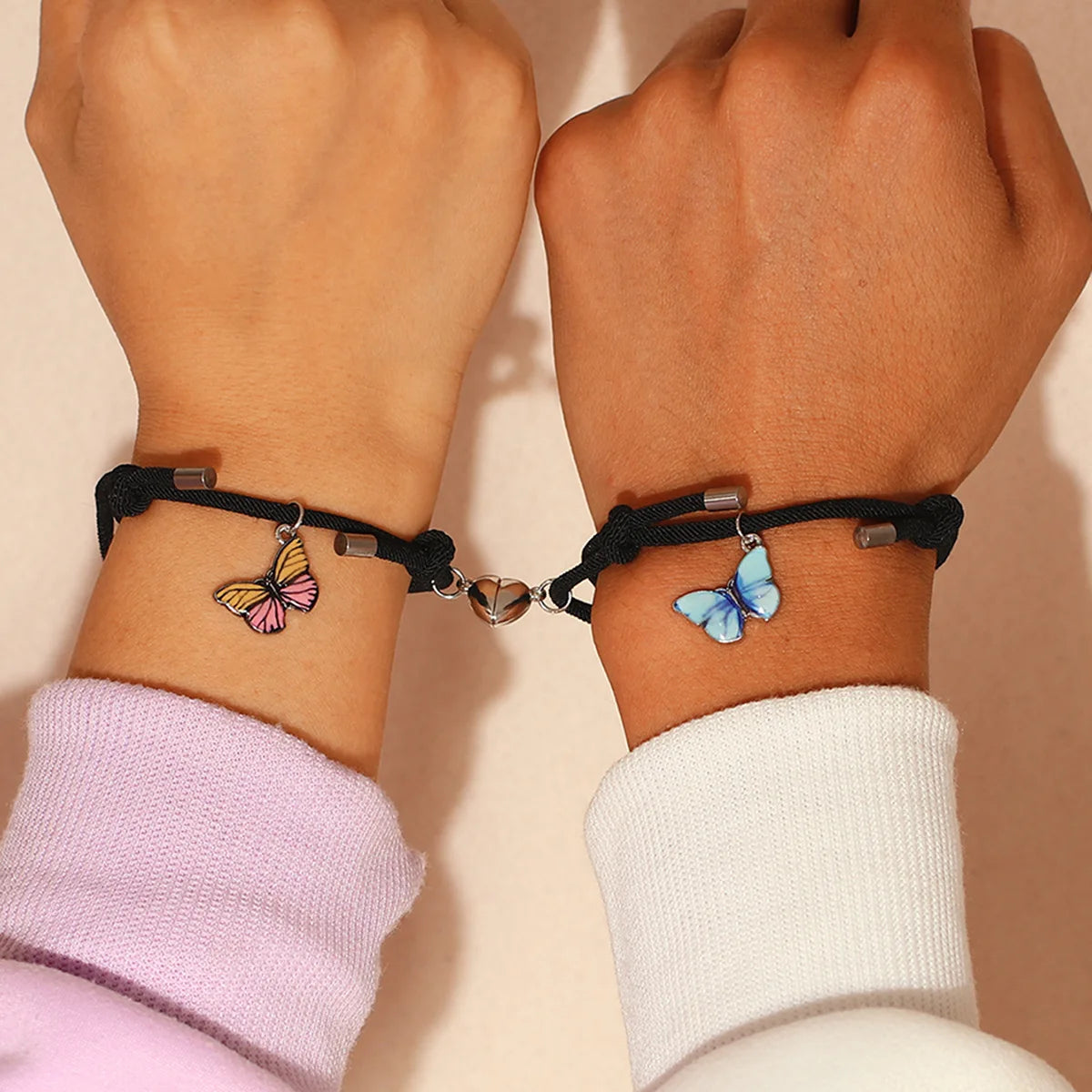 Luminous Butterfly Heart Magnet Bracelets