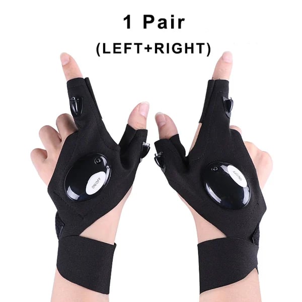 LED Flashlight Work Gloves