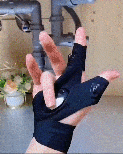 LED Flashlight Work Gloves