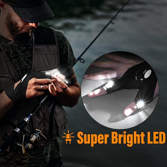 LED Flashlight Work Gloves