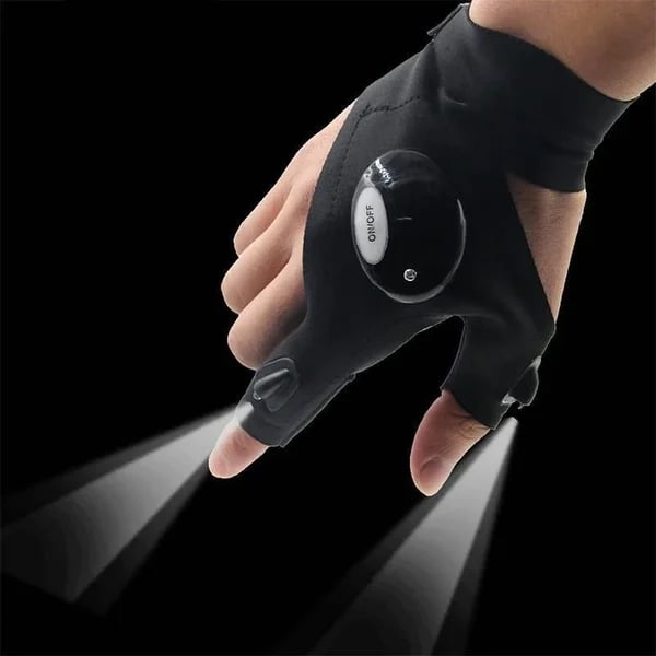LED Flashlight Work Gloves