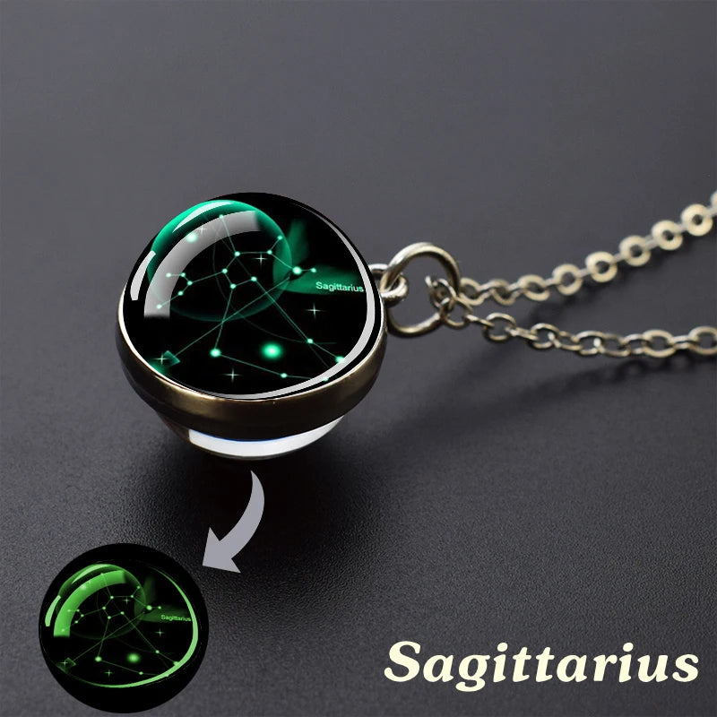 Zodiac Constellation Glow Necklace