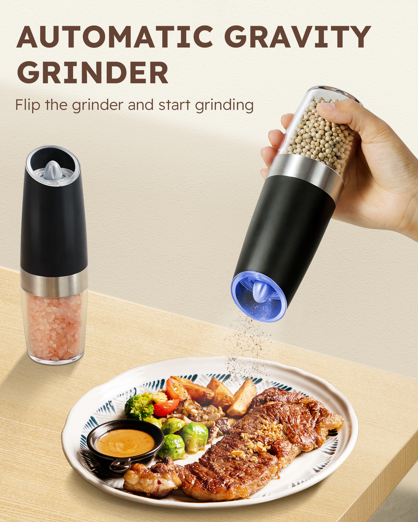 Smart Electric Salt and Pepper Mills