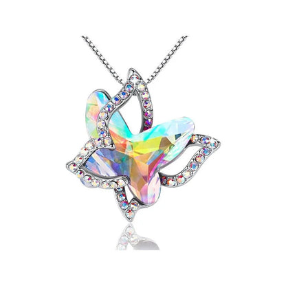 Elegant Butterfly Zircon Necklace