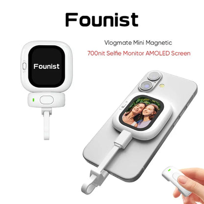 Vlogmate Mini — Rear-Camera Selfie Monitor for Pro-Quality iPhone Videos