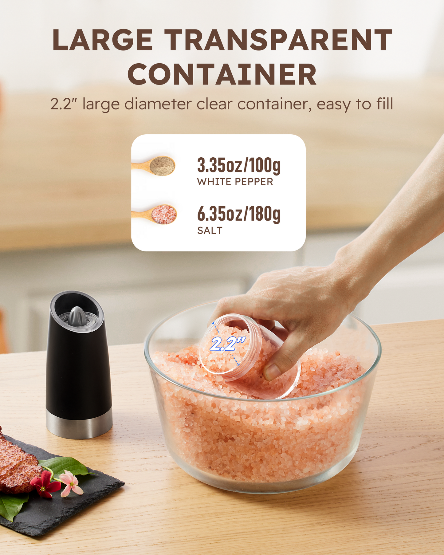 Smart Electric Salt and Pepper Mills