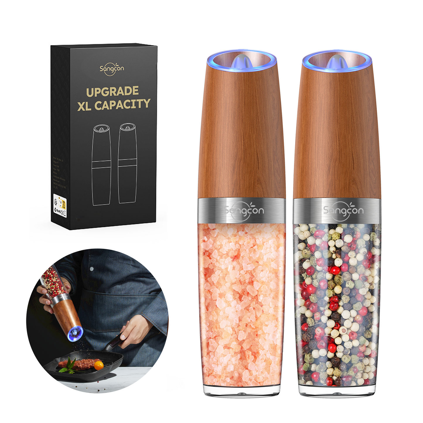 Smart Electric Salt and Pepper Mills
