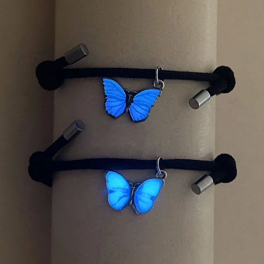 Luminous Butterfly Heart Magnet Bracelets