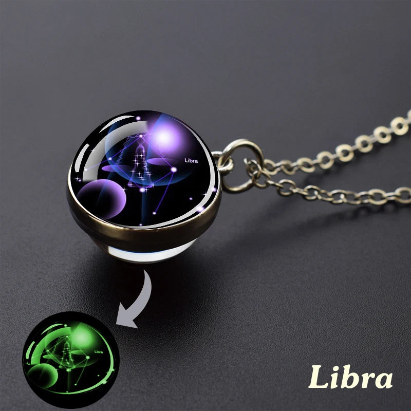 Zodiac Constellation Glow Necklace