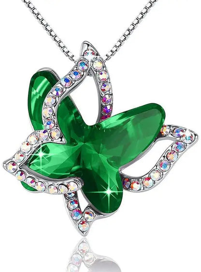 Elegant Butterfly Zircon Necklace