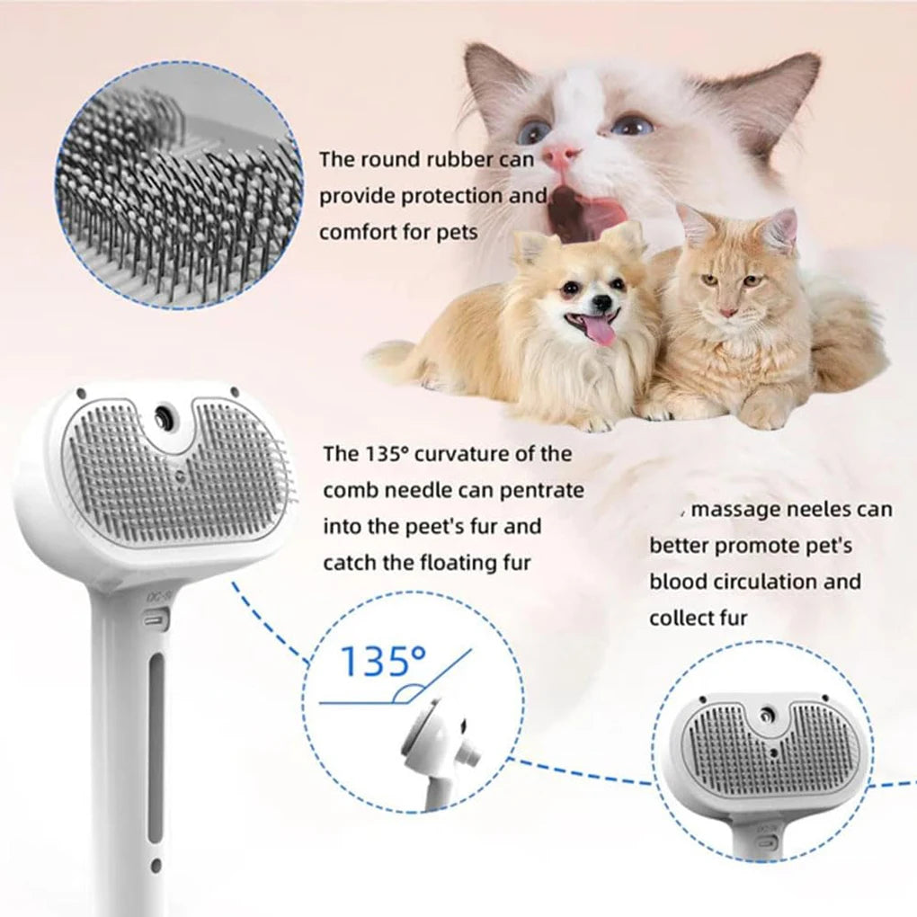 Cool Mist Pet Grooming Brush
