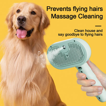 Cool Mist Pet Grooming Brush